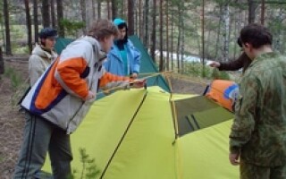 Установка палатки