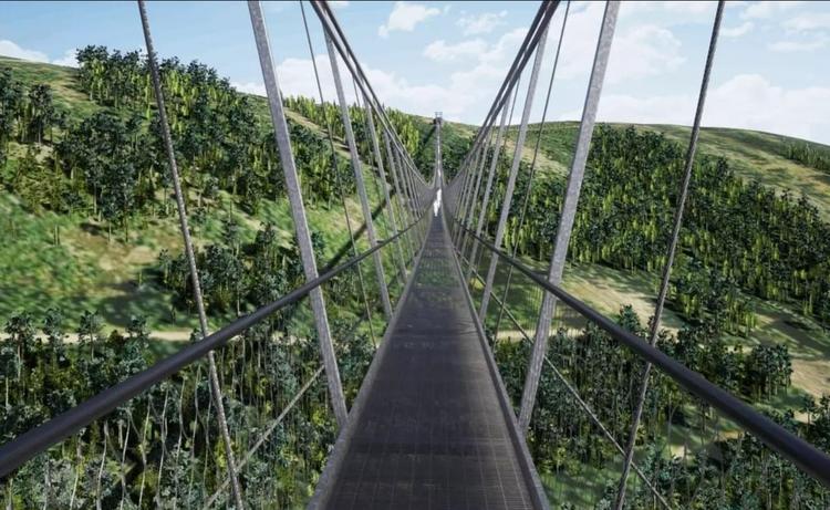 В Чехии открылся самый длиннющий в мире пешеходный подвесной мост